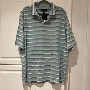 Jos A Bank Reserve Polo 100% Cotton Striped Traditional Fit Size XXL NWT Green